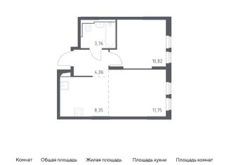 Продается однокомнатная квартира, 38.7 м2, село Остафьево, жилой комплекс Остафьево, к19