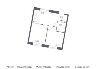 Продается двухкомнатная квартира, 44.5 м2, Москва, жилой комплекс Эко Бунино, 14.1