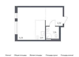 Продается квартира студия, 27.6 м2, село Остафьево, жилой комплекс Остафьево, к22