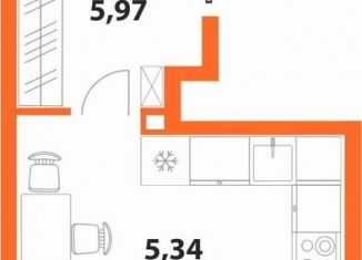 Продается 1-комнатная квартира, 32.9 м2, Ульяновск, ЖК Аквамарин-2, 1