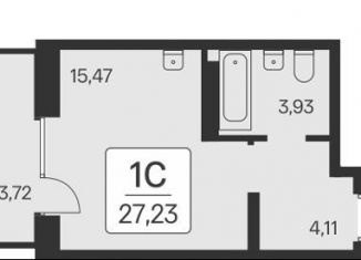 Продается квартира студия, 27.2 м2, Новосибирск, Игарская улица, 19/4, метро Заельцовская