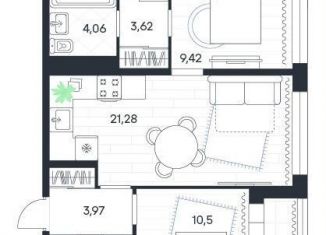 Продается 2-ком. квартира, 59.7 м2, посёлок Петровский, Шоссейный проезд, 25к2