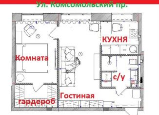 Продам 2-ком. квартиру, 46 м2, Москва, Комсомольский проспект, 25к1, метро Фрунзенская