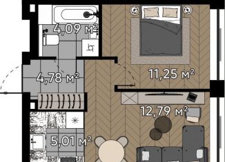 Продам 1-комнатную квартиру, 37.9 м2, Москва, метро Октябрьское поле, улица Берзарина, 37