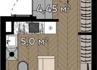 Квартира на продажу студия, 25.3 м2, Москва, улица Берзарина, 37, метро Щукинская