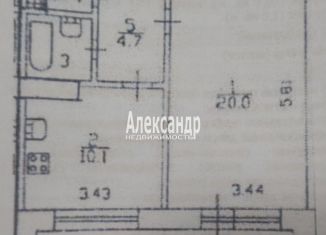 1-комнатная квартира на продажу, 38.4 м2, Санкт-Петербург, Индустриальный проспект, 10к1, метро Ладожская