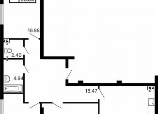 Продается 3-комнатная квартира, 93.8 м2, Самара, Октябрьский район