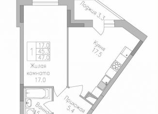 Продаю 1-ком. квартиру, 47 м2, Липецк, улица Тельмана, 120