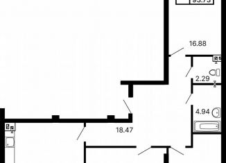 Продаю трехкомнатную квартиру, 93.7 м2, Самара, Октябрьский район