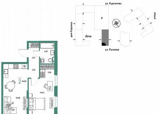 Продается 2-ком. квартира, 46.8 м2, Тюмень, Краснооктябрьская улица, 10к1, Калининский округ