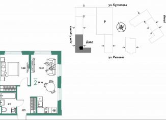 Продам 2-ком. квартиру, 38.7 м2, Тюмень, Краснооктябрьская улица, 10к1