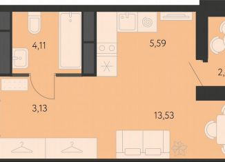 Квартира на продажу студия, 27.8 м2, Екатеринбург, метро Чкаловская