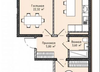 Продается двухкомнатная квартира, 70 м2, Каспийск, улица Амет-хан Султана, 34