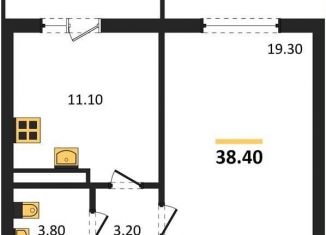 Продаю 1-комнатную квартиру, 38.4 м2, село Ямное, Просёлочная улица, 2к5