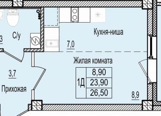 Продаю квартиру студию, 26.5 м2, Псков