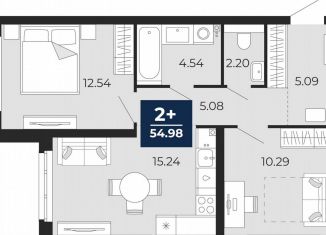 Продается 2-ком. квартира, 55 м2, Тюменская область, Арктическая улица, 6