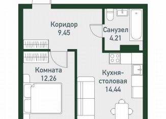 Продажа 2-комнатной квартиры, 40.2 м2, Челябинская область, Спортивная улица, 12