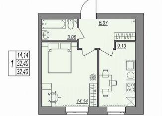 Продам 1-комнатную квартиру, 32.4 м2, Волгоград