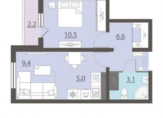 Продается 1-комнатная квартира, 35.7 м2, Екатеринбург, Октябрьский район, ЖК Хрустальные Ключи, 5к5