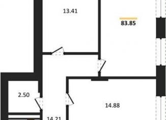 Продам 3-комнатную квартиру, 83.8 м2, Воронеж, Ленинский район, улица 9 Января, 68Л