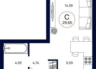 Продается квартира студия, 29.7 м2, Тюмень, Ленинский округ