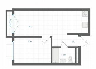 Однокомнатная квартира на продажу, 36.6 м2, Екатеринбург, метро Чкаловская