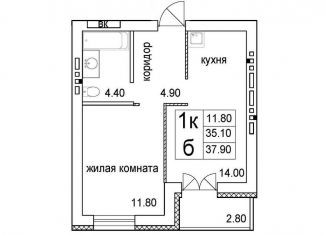 Продается 1-комнатная квартира, 37.9 м2, Новосибирск, улица Кирова, 342, метро Речной вокзал