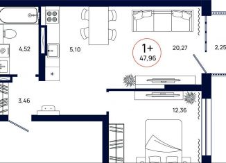 Продам 1-комнатную квартиру, 48 м2, Тюмень