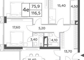 Продается 4-ком. квартира, 116.5 м2, Москва, проспект Генерала Дорохова, 49к2, метро Ломоносовский проспект