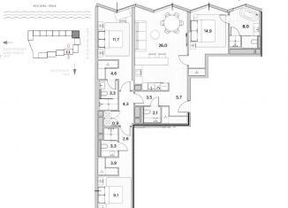 4-ком. квартира на продажу, 103 м2, Москва, Береговой проезд, 2, ЖК Береговой-2