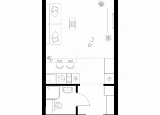 Продажа квартиры студии, 25.1 м2, Москва, жилой комплекс Полар, 1.4