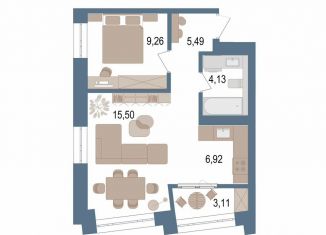 Продается 2-ком. квартира, 42.8 м2, Уфа, улица Пархоменко, 156Ж