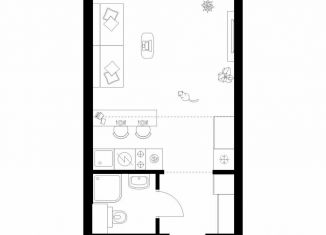 Продаю квартиру студию, 25.3 м2, Москва, жилой комплекс Полар, 1.5