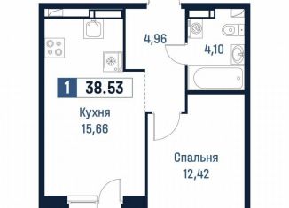 Продажа однокомнатной квартиры, 37.1 м2, Мурино