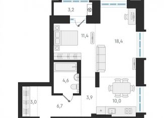 Продам 1-комнатную квартиру, 58 м2, Новосибирск, Заельцовский район