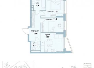 Продам 2-ком. квартиру, 55.2 м2, Москва, район Лефортово