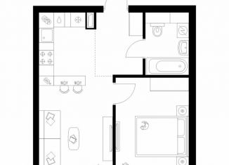 Продается 1-комнатная квартира, 37.9 м2, Москва, жилой комплекс Полар, 1.4