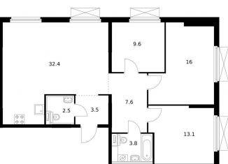 Продажа 3-ком. квартиры, 88.5 м2, Приморский край