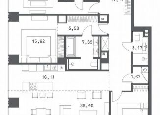 Продаю трехкомнатную квартиру, 145.8 м2, Москва, Садовая-Сухаревская улица, 14с1, Садовая-Сухаревская улица