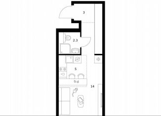 Продаю квартиру студию, 24.3 м2, Москва, район Западное Дегунино