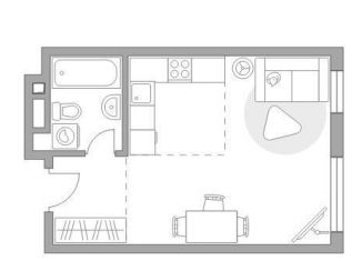 Продажа квартиры студии, 33.6 м2, Москва, ЮАО