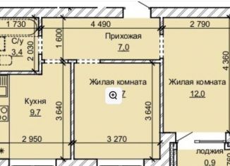 2-комнатная квартира на продажу, 44.7 м2, Барнаул