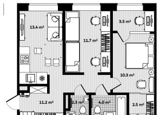 Продается 2-ком. квартира, 58.9 м2, Приморский край