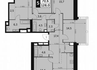 Продается 4-ком. квартира, 128 м2, Москва, Обручевский район, улица Академика Волгина, 2