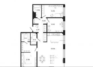 Продается 3-комнатная квартира, 134.5 м2, Санкт-Петербург, Петроградский район, Петровский проспект, 2с2