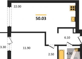 Продажа однокомнатной квартиры, 50 м2, Новосибирск, Октябрьский район