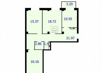 Продаю трехкомнатную квартиру, 88.1 м2, Красноярск, Северное шоссе, 50А