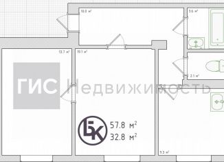 Продаю 2-комнатную квартиру, 57.8 м2, Новосибирск, Дзержинский район, проспект Дзержинского