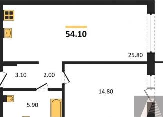 Продам 1-ком. квартиру, 54.1 м2, Новосибирск, метро Заельцовская, улица Аэропорт, 88