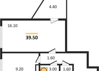 Продаю 1-комнатную квартиру, 39.5 м2, Воронеж, Левобережный район